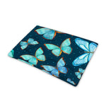 Watercolor Blue Butterfly Pattern Print Pet Cooling Mat Cover