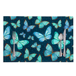 Watercolor Blue Butterfly Pattern Print Placemat