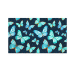 Watercolor Blue Butterfly Pattern Print Polyester Flag