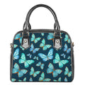Watercolor Blue Butterfly Pattern Print Shoulder Handbag