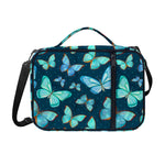 Watercolor Blue Butterfly Pattern Print Shoulder Strap Bible Bag