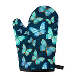 Watercolor Blue Butterfly Pattern Print Single Oven Mitt