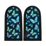 Watercolor Blue Butterfly Pattern Print Skillet Handle Cover
