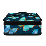 Watercolor Blue Butterfly Pattern Print Small Lunch Bag