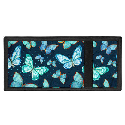 Watercolor Blue Butterfly Pattern Print Trifold Wallet