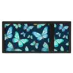 Watercolor Blue Butterfly Pattern Print Trifold Wallet
