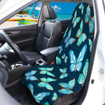 Watercolor Blue Butterfly Pattern Print Waterproof Car Seat Cover