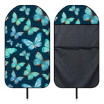 Watercolor Blue Butterfly Pattern Print Waterproof Car Seat Cover