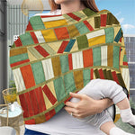 Watercolor Bookshelf Pattern Print Baby Seat Cover