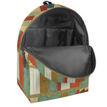 Watercolor Bookshelf Pattern Print Backpack