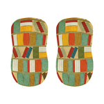 Watercolor Bookshelf Pattern Print Bar Stool Covers