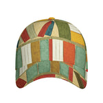 Watercolor Bookshelf Pattern Print Baseball Cap