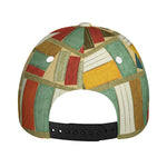 Watercolor Bookshelf Pattern Print Baseball Cap