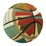 Watercolor Bookshelf Pattern Print Basketball