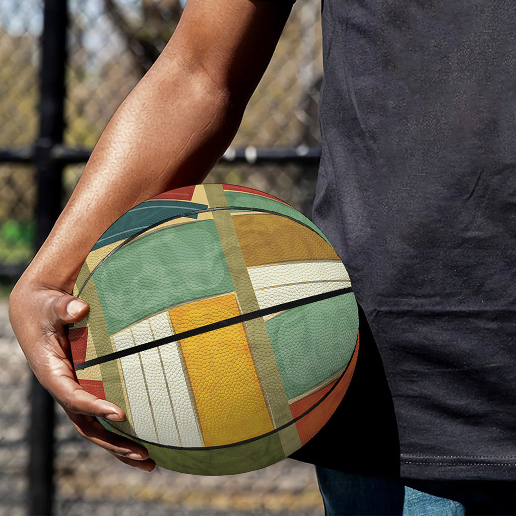 Watercolor Bookshelf Pattern Print Basketball