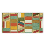 Watercolor Bookshelf Pattern Print Beach Towel