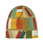 Watercolor Bookshelf Pattern Print Beanie