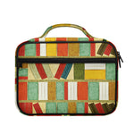 Watercolor Bookshelf Pattern Print Briefcase Bible Bag