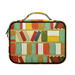 Watercolor Bookshelf Pattern Print Briefcase Bible Bag