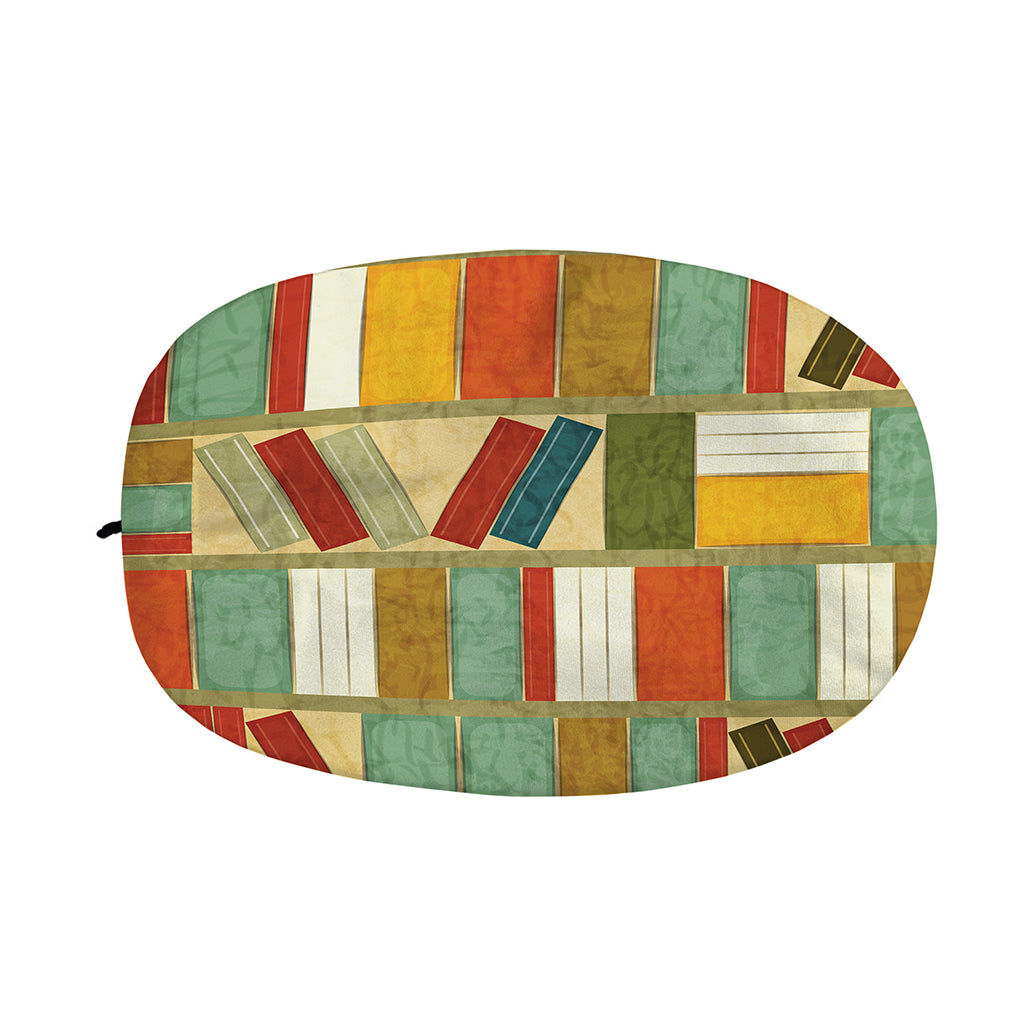Watercolor Bookshelf Pattern Print Car Side Mirror Covers