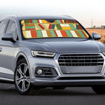 Watercolor Bookshelf Pattern Print Car Windshield Sun Shade