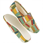 Watercolor Bookshelf Pattern Print Casual Shoes