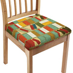Watercolor Bookshelf Pattern Print Chair Cushion Cover