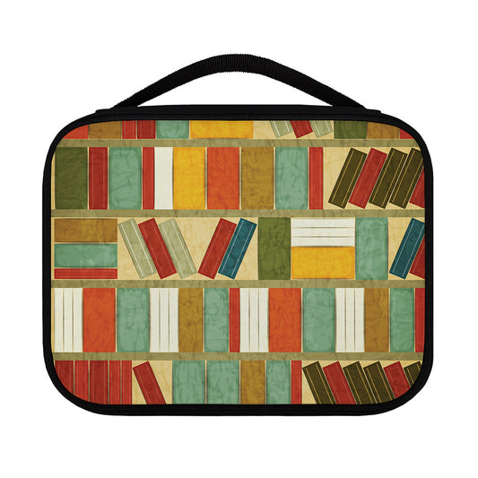 Watercolor Bookshelf Pattern Print Classic Bible Case