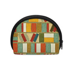 Watercolor Bookshelf Pattern Print Coin Purse