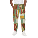Watercolor Bookshelf Pattern Print Cotton Pants