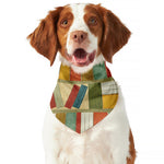 Watercolor Bookshelf Pattern Print Dog Bandana