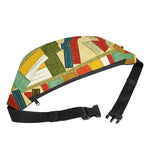 Watercolor Bookshelf Pattern Print Fanny Pack