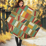 Watercolor Bookshelf Pattern Print Foldable Umbrella