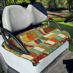Watercolor Bookshelf Pattern Print Golf Cart Seat Cover