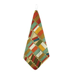 Watercolor Bookshelf Pattern Print Hand Towel