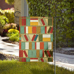 Watercolor Bookshelf Pattern Print House Flag