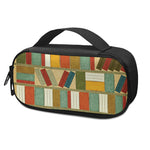 Watercolor Bookshelf Pattern Print Insulin Cooler Travel Case