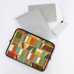 Watercolor Bookshelf Pattern Print Laptop Sleeve