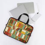 Watercolor Bookshelf Pattern Print Laptop Sleeve With Handle