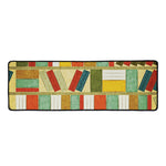 Watercolor Bookshelf Pattern Print Long Kitchen Mat