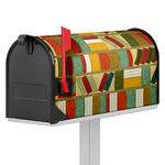 Watercolor Bookshelf Pattern Print Mailbox Cover