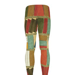 Watercolor Bookshelf Pattern Print Men's leggings