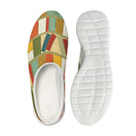 Watercolor Bookshelf Pattern Print Mesh Casual Shoes