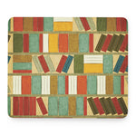 Watercolor Bookshelf Pattern Print Mouse Pad