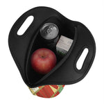 Watercolor Bookshelf Pattern Print Neoprene Lunch Bag