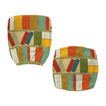 Watercolor Bookshelf Pattern Print Office Chair Cover