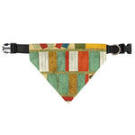 Watercolor Bookshelf Pattern Print Over The Collar Dog Bandana