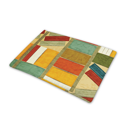 Watercolor Bookshelf Pattern Print Pet Cooling Mat Cover