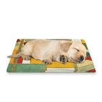 Watercolor Bookshelf Pattern Print Pet Cooling Mat Cover