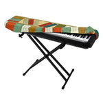 Watercolor Bookshelf Pattern Print Piano Keyboard Cover